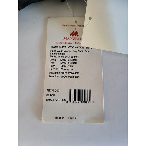 Manzella Performance Mittens Size Small/Medium Black TECM-100 - Picture 5 of 5
